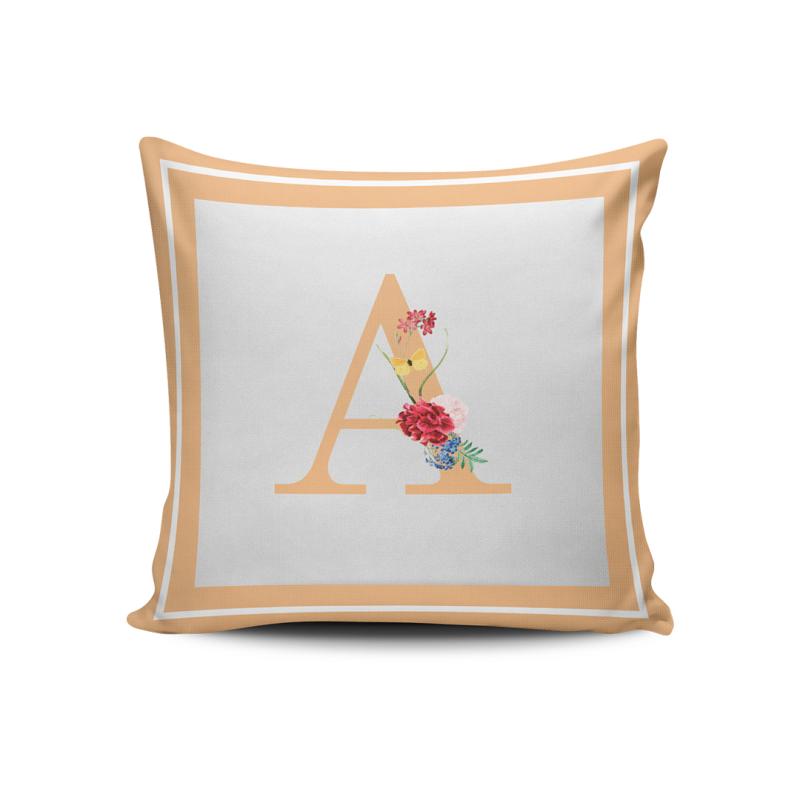 Beige Letter Cushion